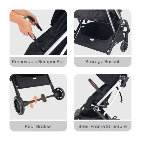 Street Smart 360-degree Rotatable Kids Stroller - Image 6