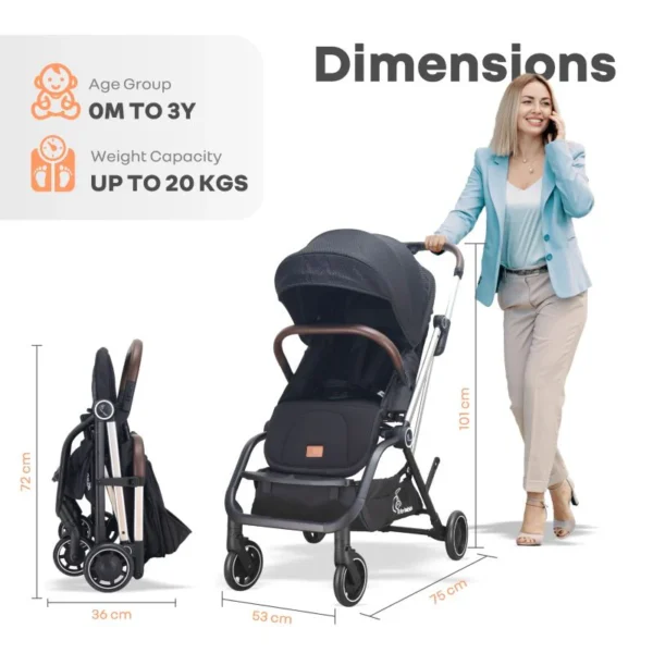 Street Smart 360-degree Rotatable Kids Stroller - Image 7
